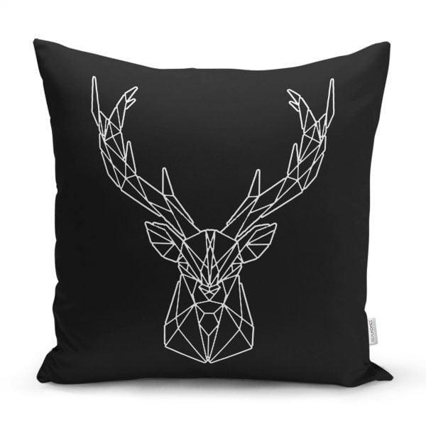 Christmas Pillow Cover|Christmas Deer Home Decor|Winter Trend Cushion Cover|Housewarming Xmas Gift Idea|Christmas Deer Throw Pillow Cover