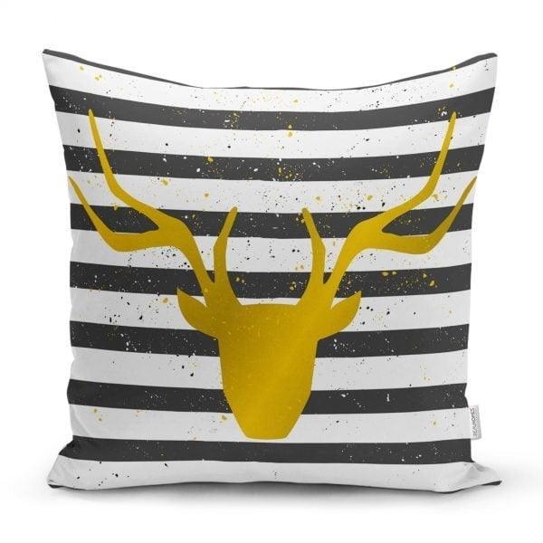 Christmas Pillow Cover|Christmas Deer Home Decor|Winter Trend Cushion Cover|Housewarming Xmas Gift Idea|Christmas Deer Throw Pillow Cover