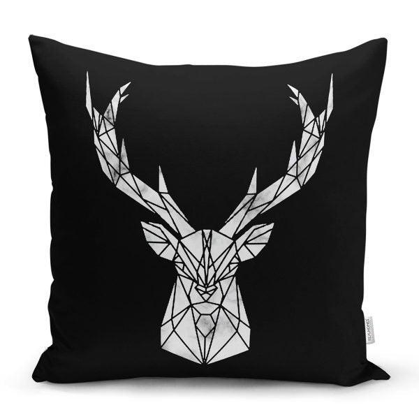 Christmas Pillow Cover|Christmas Deer Home Decor|Winter Trend Cushion Cover|Housewarming Xmas Gift Idea|Christmas Deer Throw Pillow Cover