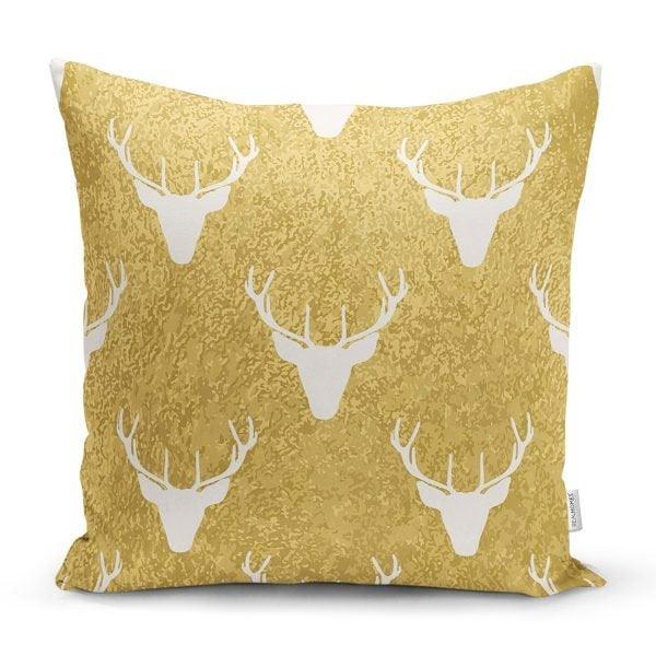 Christmas Pillow Cover|Christmas Deer Home Decor|Winter Trend Cushion Cover|Housewarming Xmas Gift Idea|Christmas Deer Throw Pillow Cover