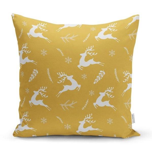 Christmas Pillow Cover|Christmas Deer Home Decor|Winter Trend Cushion Cover|Housewarming Xmas Gift Idea|Christmas Deer Throw Pillow Cover