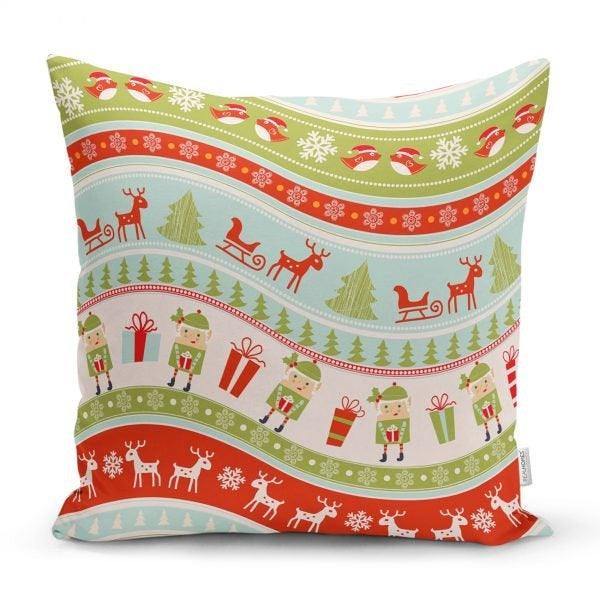 Christmas Pillow Cover|Christmas Deer Home Decor|Winter Trend Cushion Cover|Housewarming Xmas Gift Idea|Christmas Deer Throw Pillow Cover