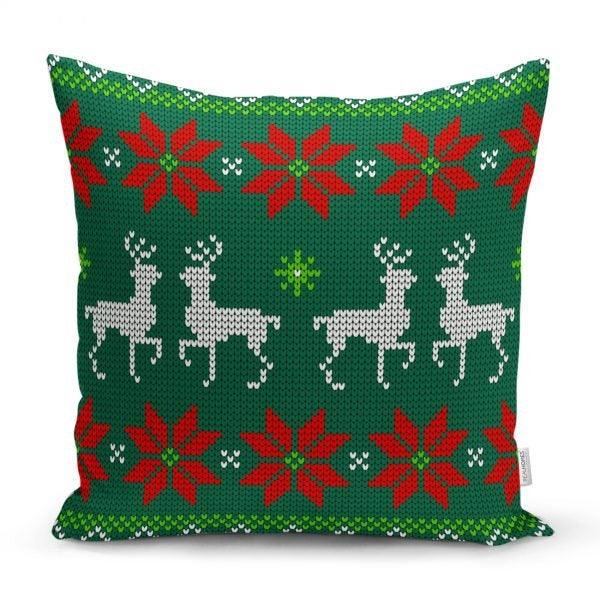 Christmas Pillow Cover|Merry Christmas Home Decor|Winter Trend Cushion Cover|Housewarming Xmas Tree Pillow|Christmas Deer Throw Pillow Cover