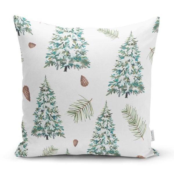 Pine Tree Pillow Cover|Christmas Tree Home Decor|Winter Trend Cushion Cover|Housewarming Xmas Gift Idea|Christmas Tree Throw Pillow Cover