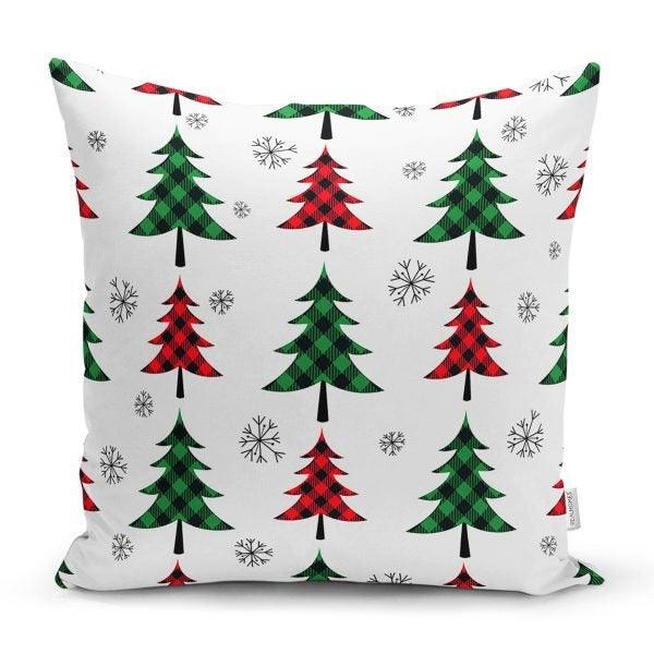 Christmas Pillow Cover|Christmas Tree Home Decor|Winter Trend Cushion Cover|Housewarming Xmas Gift Idea|Christmas Tree Throw Pillow Cover