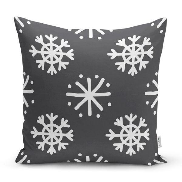 Snowflake Pillow Cover|Christmas Home Decor|Winter Trend Cushion Cover|Housewarming Xmas Gift Idea|Geometric Christmas Throw Pillow Cover