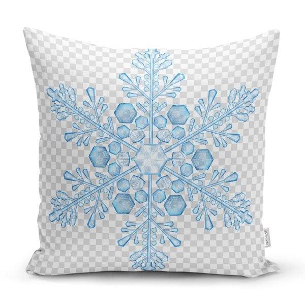 Snowflake Pillow Cover|Christmas Home Decor|Winter Trend Cushion Cover|Housewarming Xmas Gift Idea|Geometric Christmas Throw Pillow Cover