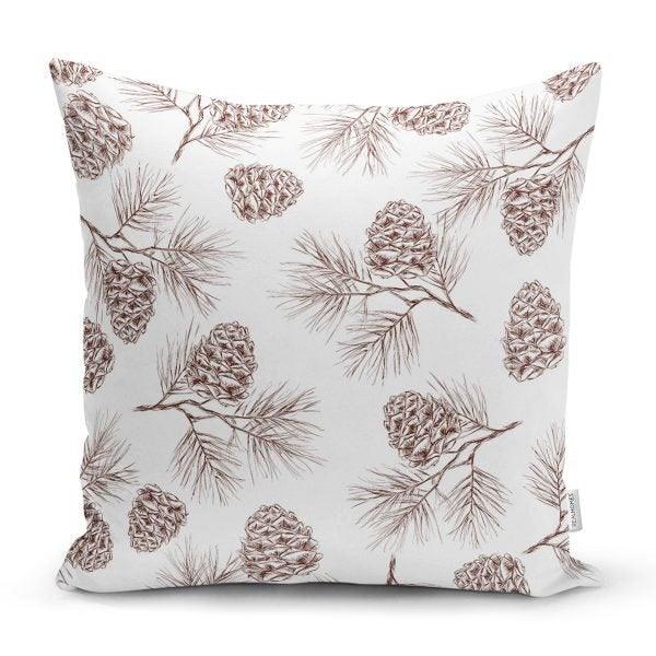 Winter Trend Pillow Cover|Pine Cone Home Decor|Winter Cushion Cover|Housewarming Farmhouse Style Gift Idea|Christmas Throw Pillow Cover