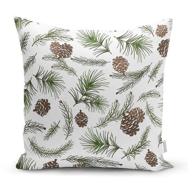 Winter Trend Pillow Cover|Pine Cone Home Decor|Winter Cushion Cover|Housewarming Farmhouse Style Gift Idea|Christmas Throw Pillow Cover