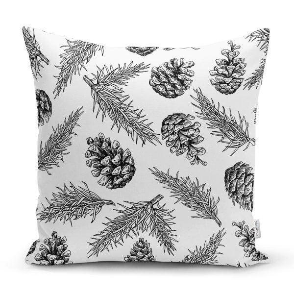 Winter Trend Pillow Cover|Pine Cone Home Decor|Winter Cushion Cover|Housewarming Farmhouse Style Gift Idea|Christmas Throw Pillow Cover