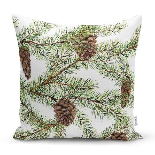 Winter Trend Pillow Cover|Pine Cone Home Decor|Winter Cushion Cover|Housewarming Farmhouse Style Gift Idea|Christmas Throw Pillow Cover