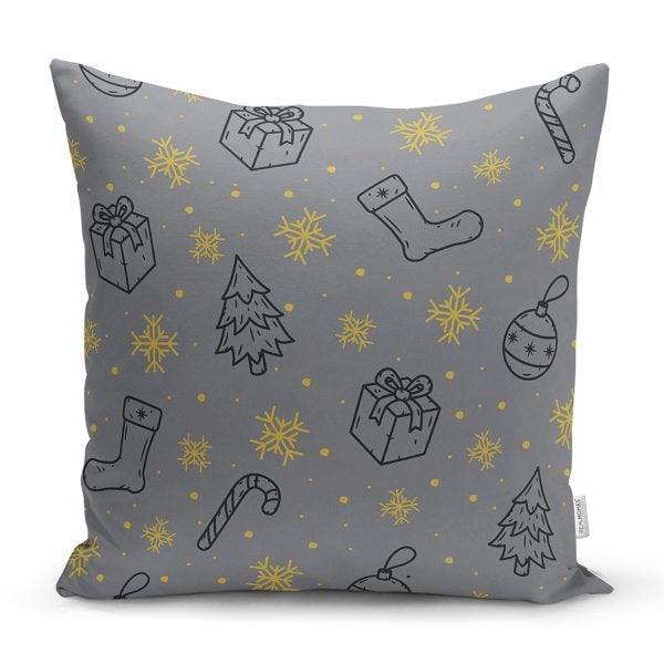 Winter Trend Pillow Cover|Christmas Home Decor|Winter Trend Cushion Cover|Housewarming Xmas Gift Idea|Christmas Tree, Socks Throw Pillow Top