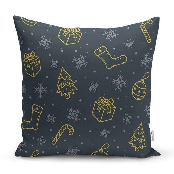 Winter Trend Pillow Cover|Christmas Home Decor|Winter Trend Cushion Cover|Housewarming Xmas Gift Idea|Christmas Tree, Socks Throw Pillow Top