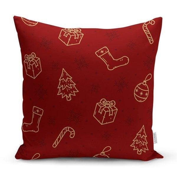 Winter Trend Pillow Cover|Christmas Home Decor|Winter Trend Cushion Cover|Housewarming Xmas Gift Idea|Christmas Tree, Socks Throw Pillow Top