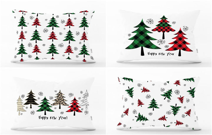 Winter Trend Pillow Cover|Christmas Tree Home Decor|Rectangle Winter Pillow Top|Housewarming Xmas Gift Idea|Pine Tree Throw Pillow Cover