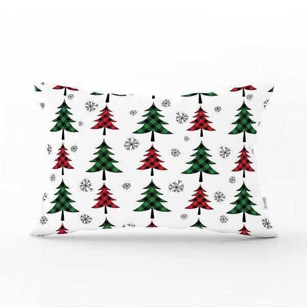 Winter Trend Pillow Cover|Christmas Tree Home Decor|Rectangle Winter Pillow Top|Housewarming Xmas Gift Idea|Pine Tree Throw Pillow Cover