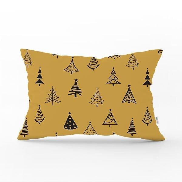 Winter Trend Pillow Cover|Christmas Tree Home Decor|Rectangle Winter Pillow Top|Housewarming Xmas Gift Idea|Pine Tree Throw Pillow Cover