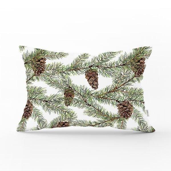 Pine Cone Pillow Cover|Winter Home Decor|Rectangle Winter Cushion Case|Housewarming Gift|Decorative Pine Tree Throw Pillow|Xmas Pillow Case