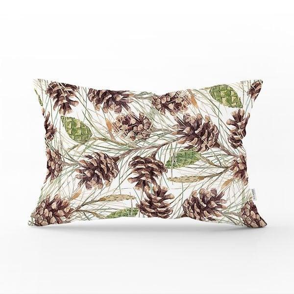 Pine Cone Pillow Cover|Winter Home Decor|Rectangle Winter Cushion Case|Housewarming Gift|Decorative Pine Tree Throw Pillow|Xmas Pillow Case