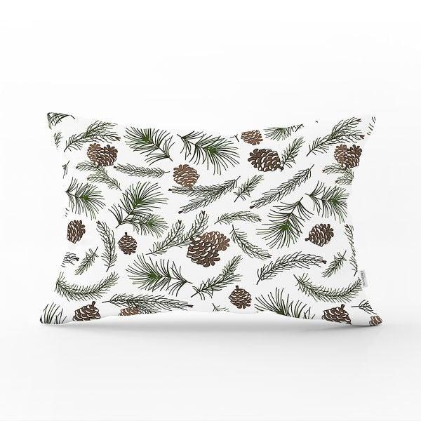 Pine Cone Pillow Cover|Winter Home Decor|Rectangle Winter Cushion Case|Housewarming Gift|Decorative Pine Tree Throw Pillow|Xmas Pillow Case