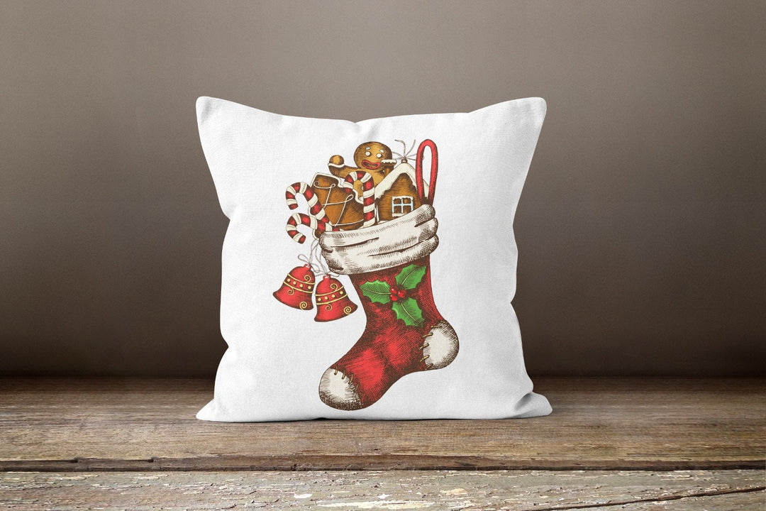 Christmas Pillow Cover|Xmas Socks Gloves Decor|Decorative Winter Pillow Case|Xmas Throw Pillow|Xmas Gift|Outdoor Pillow|Xmas Pillow Cover