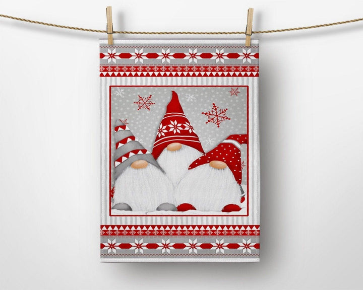 Christmas Kitchen Towel|Christmas Ornaments Dish Towel|Santa Claus Print Hand Towel|Decorative Towel|Xmas Tree Tea Towel|Xmas Hand Towel