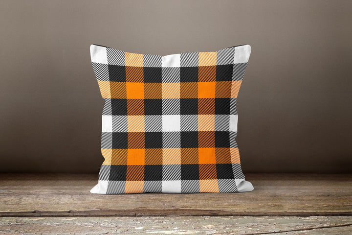 Fall Trend Pillow Cover|Autumn Cushion Case|Fall Colors Checkered Throw Pillow|Housewarming Zigzag Home Decor|Farmhouse Pillow Case Gift