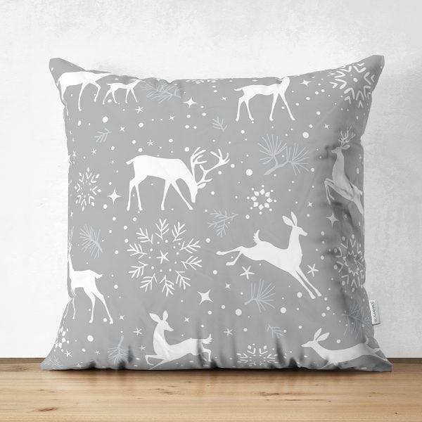 Christmas Pillow Cover|Christmas Deer Home Decor|Suede Winter Trend Pillow Case|Housewarming Xmas Gift Idea|Christmas Throw Pillow Cover