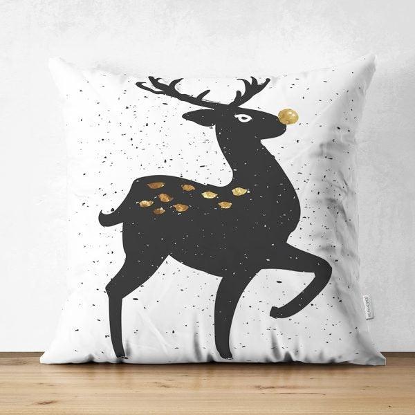 Christmas Pillow Cover|Christmas Deer Home Decor|Suede Winter Trend Pillow Case|Housewarming Xmas Gift Idea|Christmas Throw Pillow Cover