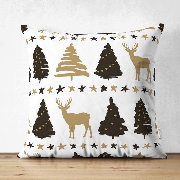 Christmas Pillow Cover|Christmas Deer Home Decor|Suede Winter Trend Pillow Case|Housewarming Xmas Gift Idea|Christmas Throw Pillow Cover