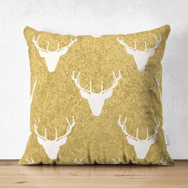 Christmas Pillow Cover|Christmas Deer Home Decor|Suede Winter Trend Pillow Case|Housewarming Xmas Gift Idea|Christmas Throw Pillow Cover