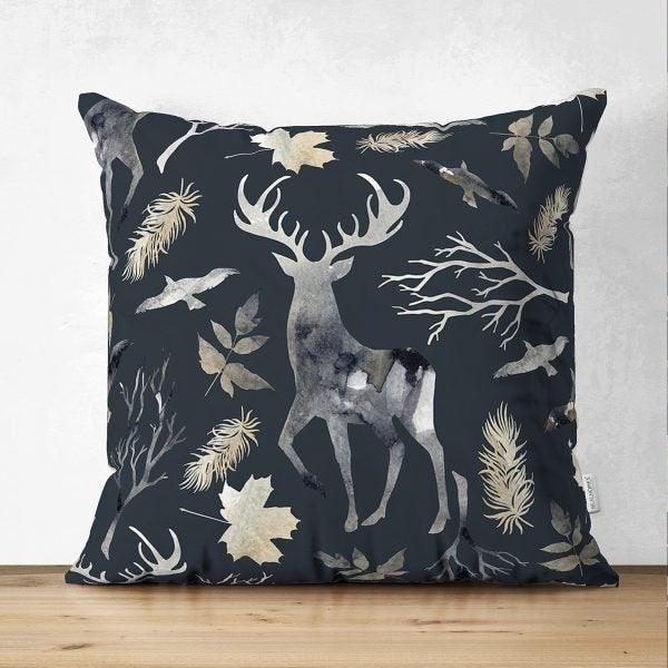 Christmas Pillow Cover|Christmas Deer Home Decor|Suede Winter Trend Pillow Case|Housewarming Xmas Gift Idea|Christmas Throw Pillow Cover