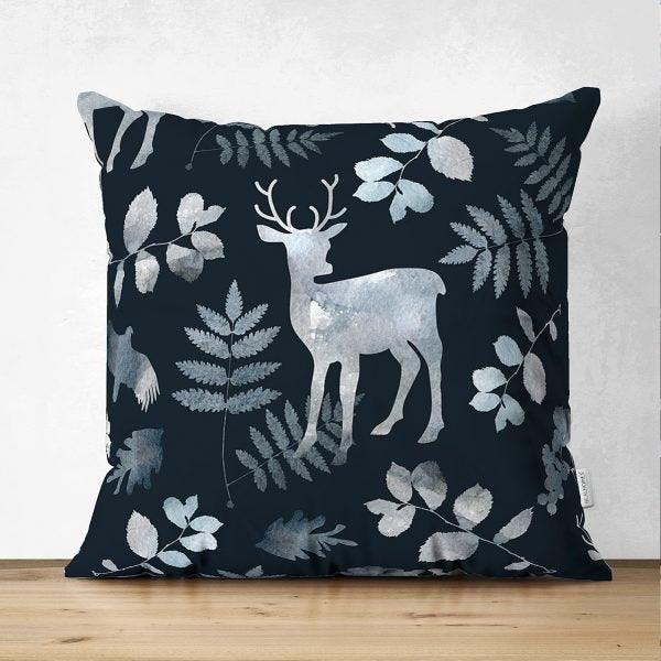 Christmas Pillow Cover|Christmas Deer Home Decor|Suede Winter Trend Pillow Case|Housewarming Xmas Gift Idea|Christmas Throw Pillow Cover