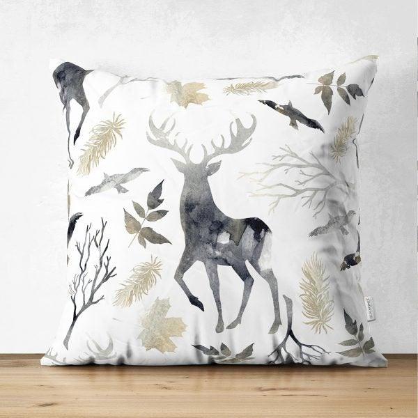 Christmas Pillow Cover|Christmas Deer Home Decor|Suede Winter Trend Pillow Case|Housewarming Xmas Gift Idea|Christmas Throw Pillow Cover