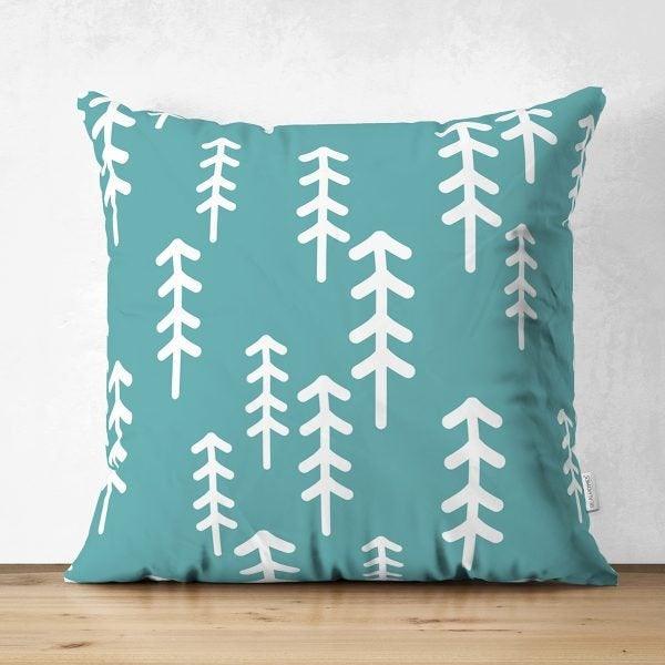 Winter Pillow Cover|Pine Tree Home Decor|Suede Winter Pillow Case|Housewarming Xmas Gift Idea|Pine Tree Throw Pillow Cover|Farmhouse Pillow