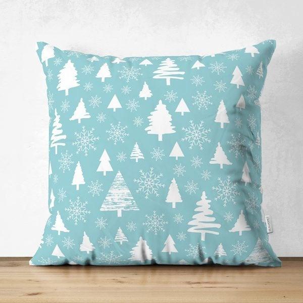 Winter Pillow Cover|Pine Tree Home Decor|Suede Winter Pillow Case|Housewarming Xmas Gift Idea|Pine Tree Throw Pillow Cover|Farmhouse Pillow