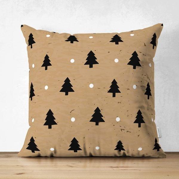 Winter Pillow Cover|Pine Tree Home Decor|Suede Winter Pillow Case|Housewarming Xmas Gift Idea|Pine Tree Throw Pillow Cover|Farmhouse Pillow