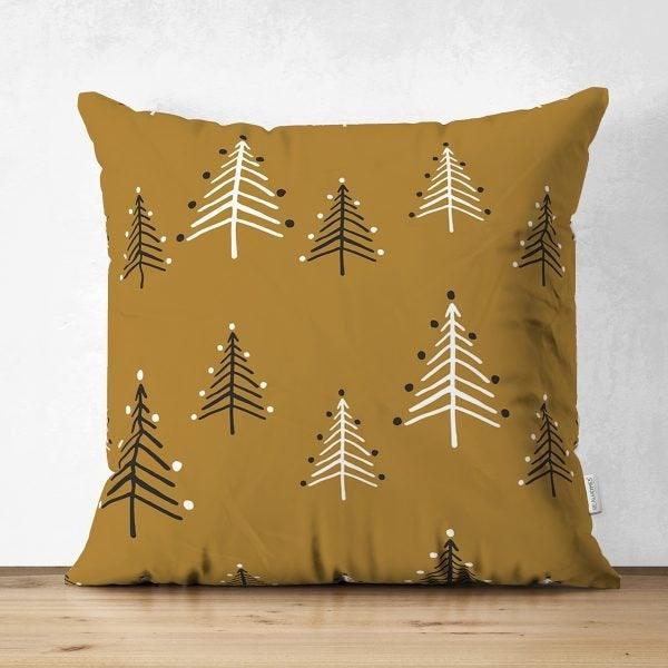 Winter Pillow Cover|Pine Tree Home Decor|Suede Winter Pillow Case|Housewarming Xmas Gift Idea|Pine Tree Throw Pillow Cover|Farmhouse Pillow