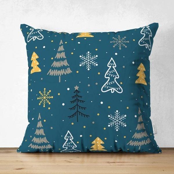 Winter Pillow Cover|Pine Tree Home Decor|Suede Winter Pillow Case|Housewarming Xmas Gift Idea|Pine Tree Throw Pillow Cover|Farmhouse Pillow