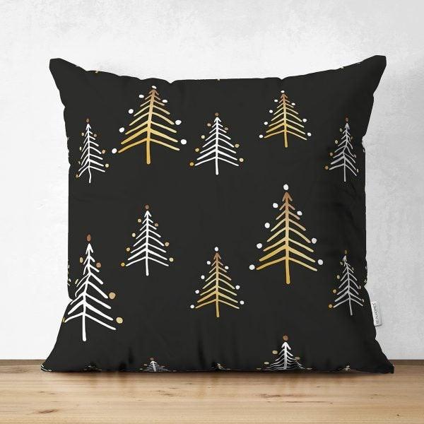 Winter Pillow Cover|Pine Tree Home Decor|Suede Winter Pillow Case|Housewarming Xmas Gift Idea|Pine Tree Throw Pillow Cover|Farmhouse Pillow