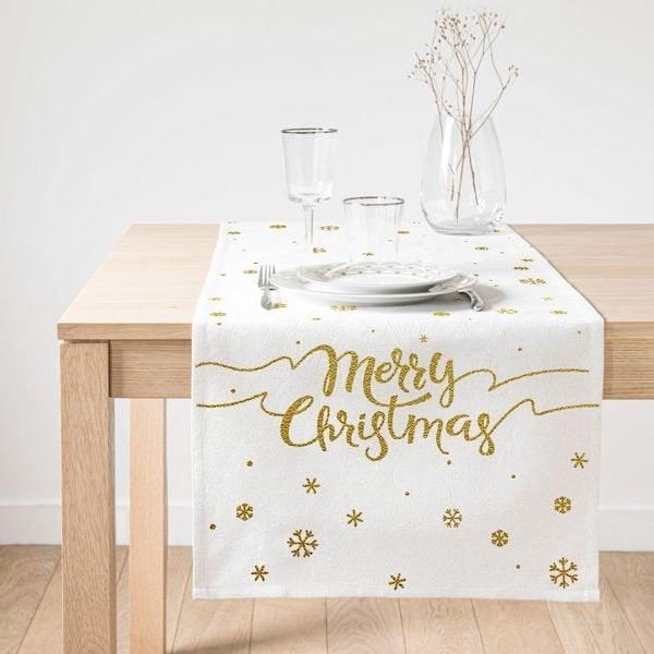 Christmas Table Runner|Winter Trend Table Top|Merry Christmas Home Decor|Xmas Table Decor|Farmhouse Style Tablecloth|Christmas Kitchen Decor