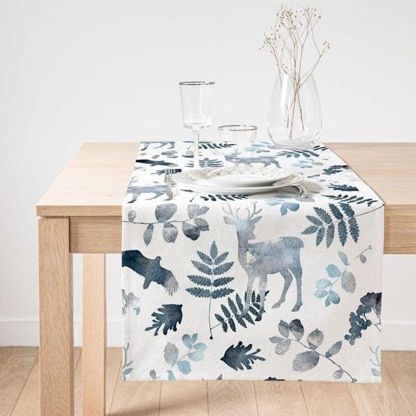 Winter Trend Table Top|Christmas Table Runner|Xmas Deer Home Decor|Xmas Table Decor|Farmhouse Style Tablecloth|Christmas Kitchen Decor