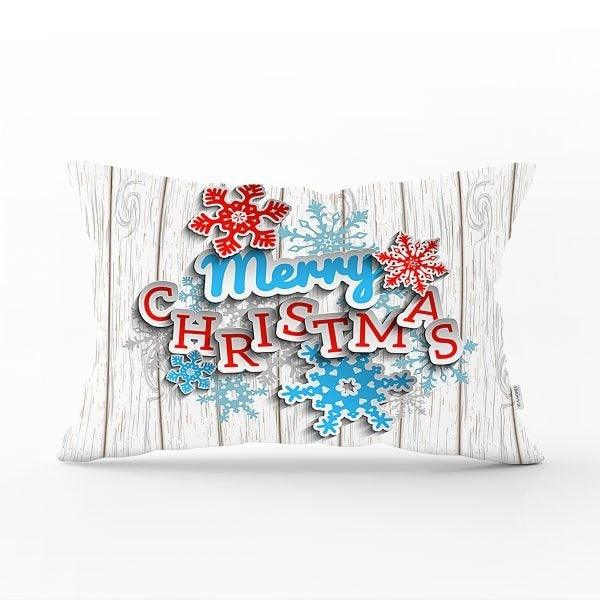 Christmas Pillow Cover|Merry Christmas Home Decor|Rectangle Winter Trend Pillow Case|Housewarming Xmas Gift Idea|Christmas Throw Pillow