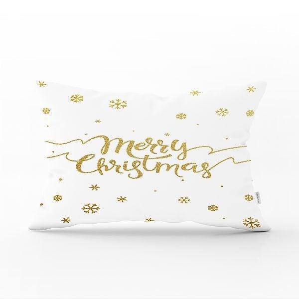 Christmas Pillow Cover|Merry Christmas Home Decor|Rectangle Winter Trend Pillow Case|Housewarming Xmas Gift Idea|Christmas Throw Pillow