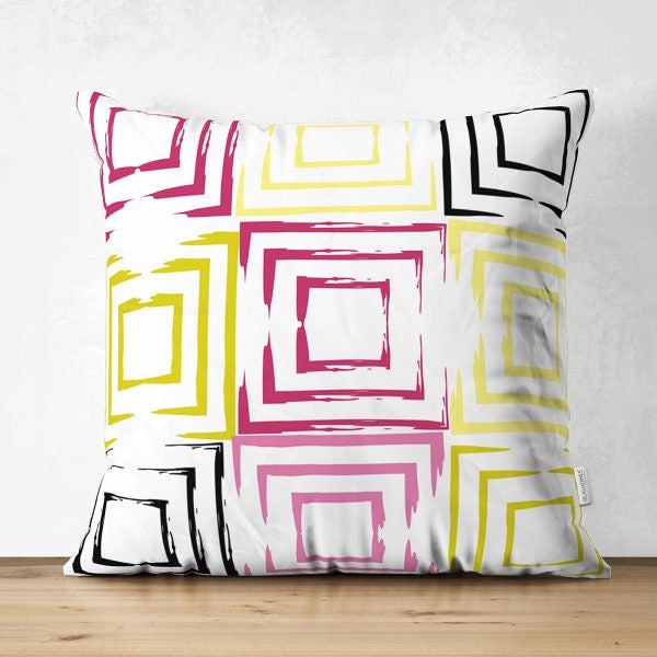 Abstract Pillow Cover|Modern Design Suede Pillow Case|Abstract Geometric Decor|Decorative Pillow Case|Farmhouse Style Authentic Pillow Case