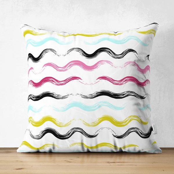 Abstract Pillow Cover|Modern Design Suede Pillow Case|Abstract Geometric Decor|Decorative Pillow Case|Farmhouse Style Authentic Pillow Case