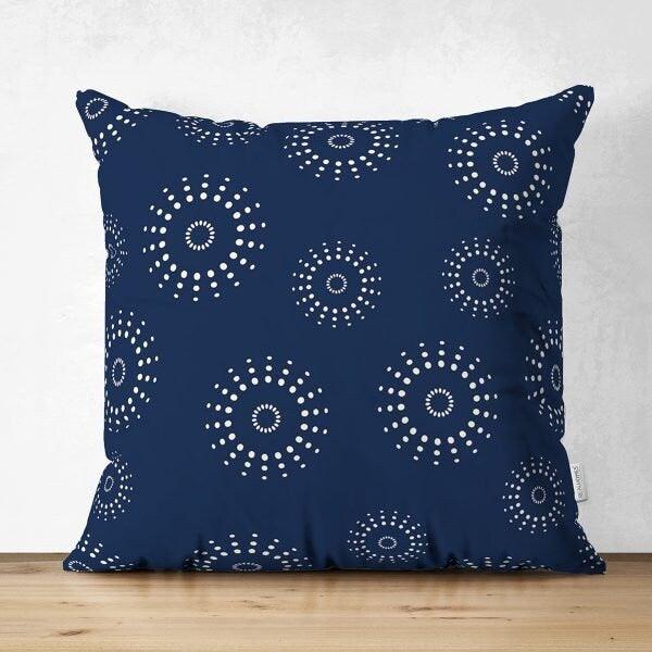 Geometric Pillow Cover|Modern Design Suede Pillow Case|Abstract Round Shapes|Decorative Pillow Case|Farmhouse Style Authentic Pillow Case