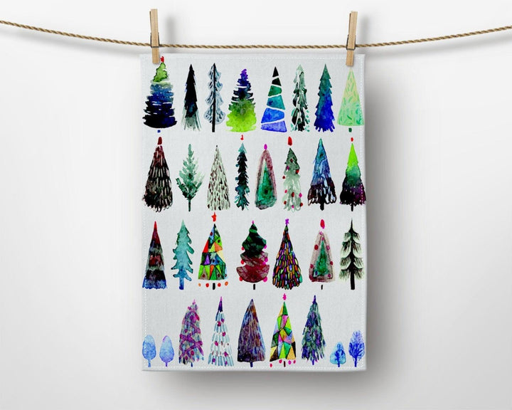 Christmas Kitchen Towel|Christmas Tree Dish Towel|Xmas Design Hand Towel|Decorative Hand Towel|Xmas Tree and Sheep Tea Towel|Xmas Hand Towel