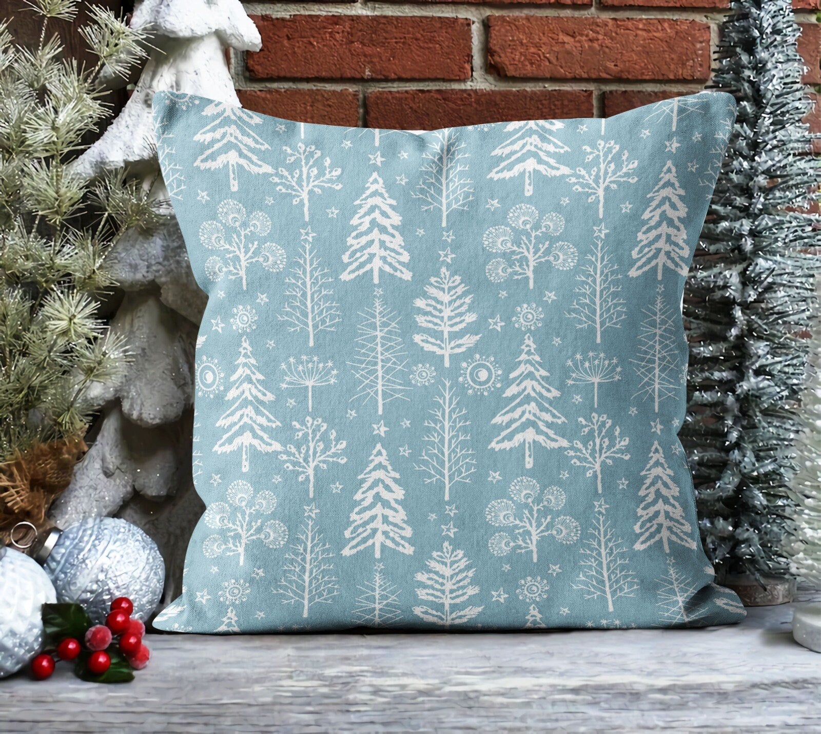 Outdoor christmas pillows on sale best sale