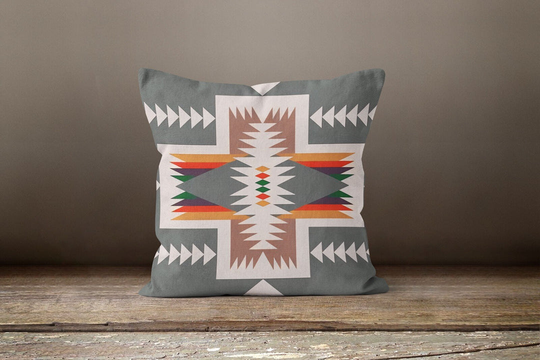 Southwestern Pillow Case|Porch Pillow Cover|Boho Porch Pillow|Rug Accent Pillow|Outdoor Throw Pillow|Ethnic Pillow Cover|Traditional Pillow